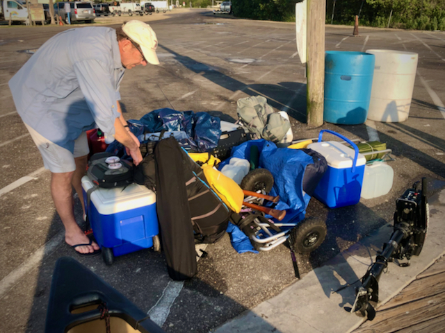 That's a lot of stuff for camping at Cayo Costa – and soon all of it would be very wet stuff