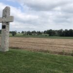 The battle begins here July 1, 1863. Monument to the 142nd Pennsylvania Volunteer Infantry.