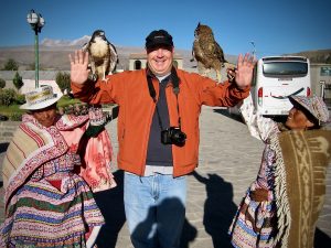 It's much easier to rob a tourist in Yanque, Peru, when he's otherwise occupied