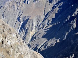From its rim, Colca Canyon plunges 12,000 feet in some locations