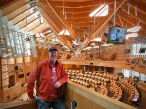 The upper gallery of Scottish Parliament has 225 seats for for the public as well as ample space for the media