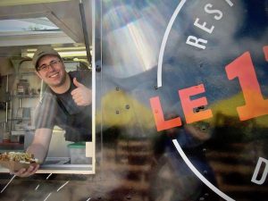 Truck vendor atop Montmorency Falls