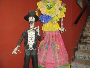 La Catrina and El Catrin at the Mask Museum in San Miguel de Allende
