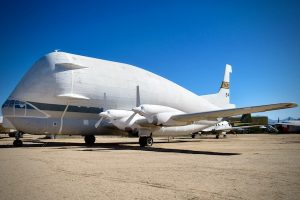 The Super Guppy wide-bodied cargo aircraft