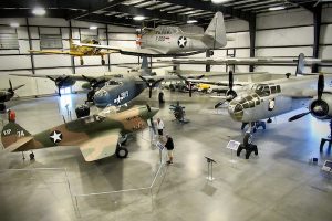 Inside one of the hangars at the Pima Air & Space Museum in Tucson