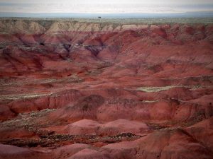 The spectacular Painted Desert view from Tawa Point at Petrified Forest National Park, Arizona.