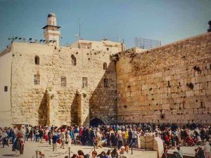 The faithful flock to pray or leave prayers at the 62-foot Western Wall, or Wailing Wall, in the Old City of Jerusalem