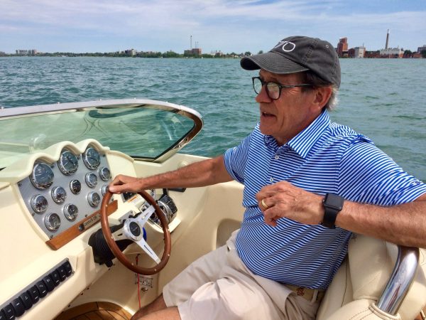 Chris-Craft Captain JP Ottaway stays clear of danger on Lake St. Clair