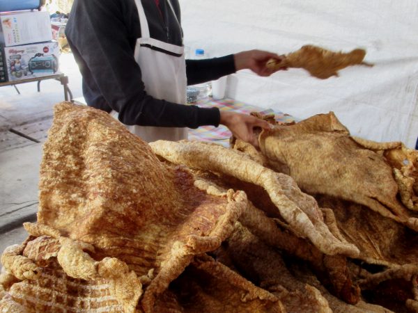 Fried pig skins at the Tuesday Market in San Miguel de Allende