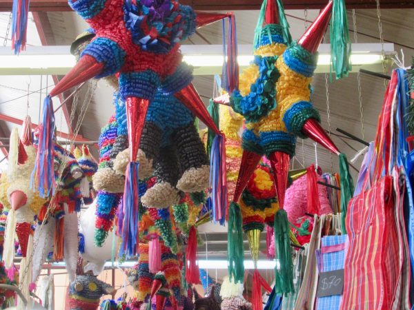 Pinatas inside the Ignacio Ramirez Mercado in San Miguel de Allende
